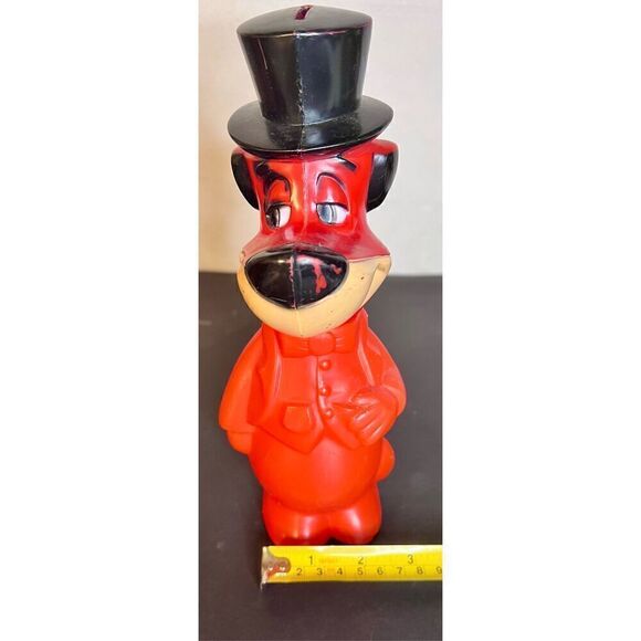Vintage 1960’s Hanna-Barbera Huckleberry Hound Bubble Bath Coin Bank - Picture 14 of 14